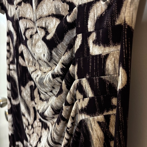 Connected Apparel Purple and Cream Sheath Dress - Picture 3 of 12